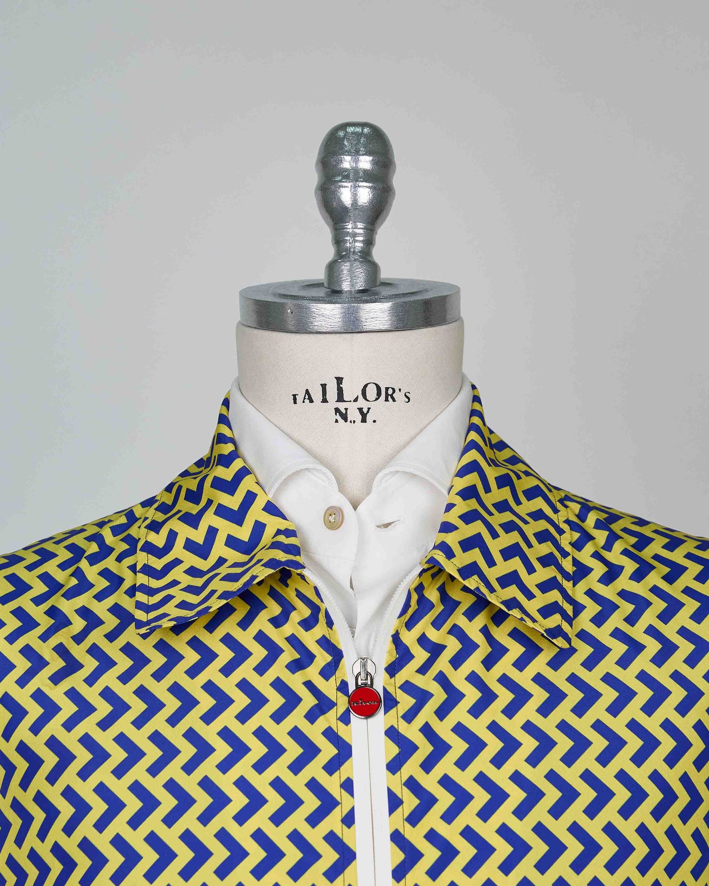 Kiton Yellow Blue Pl Coat Gilet