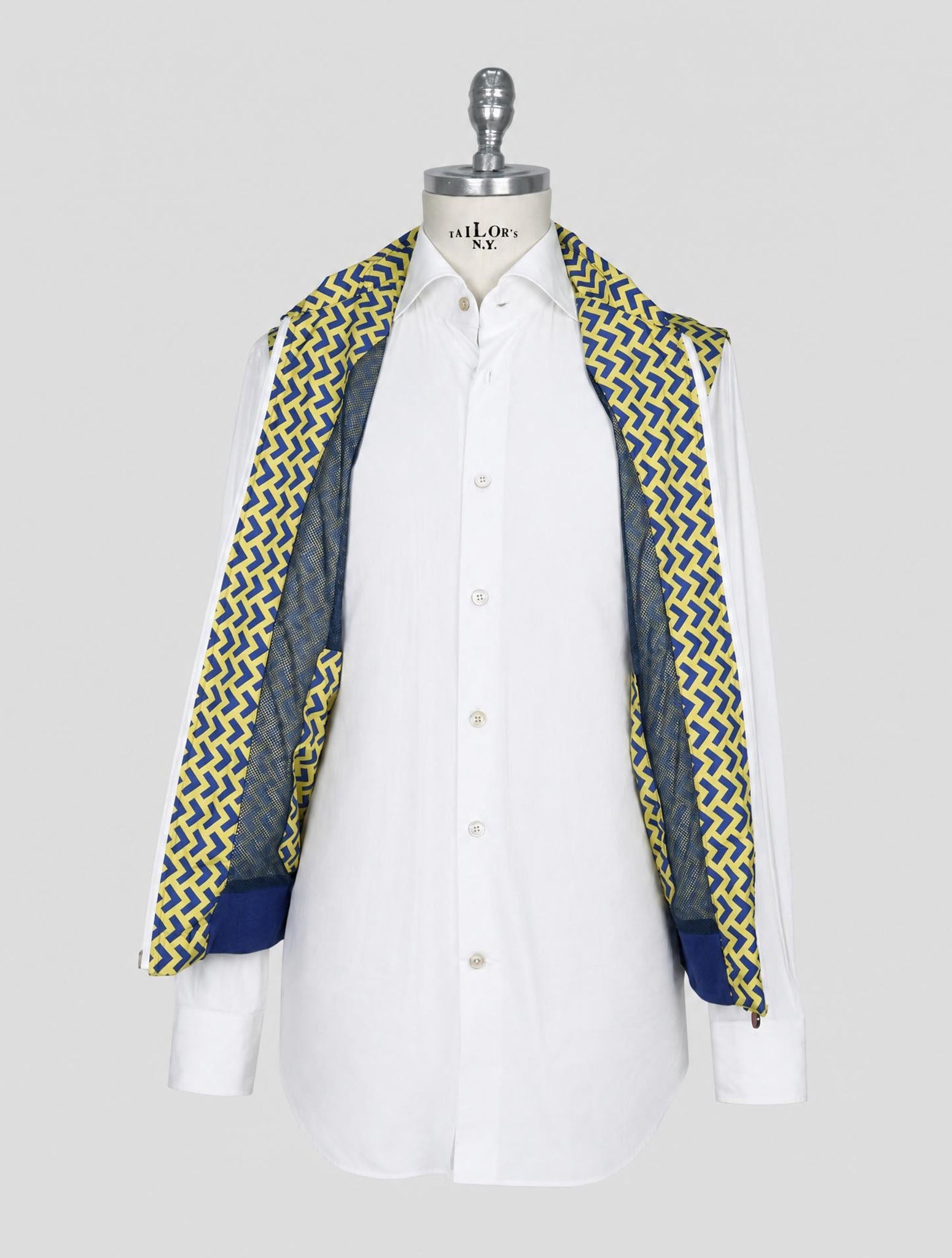 Kiton Yellow Blue Pl Coat Gilet