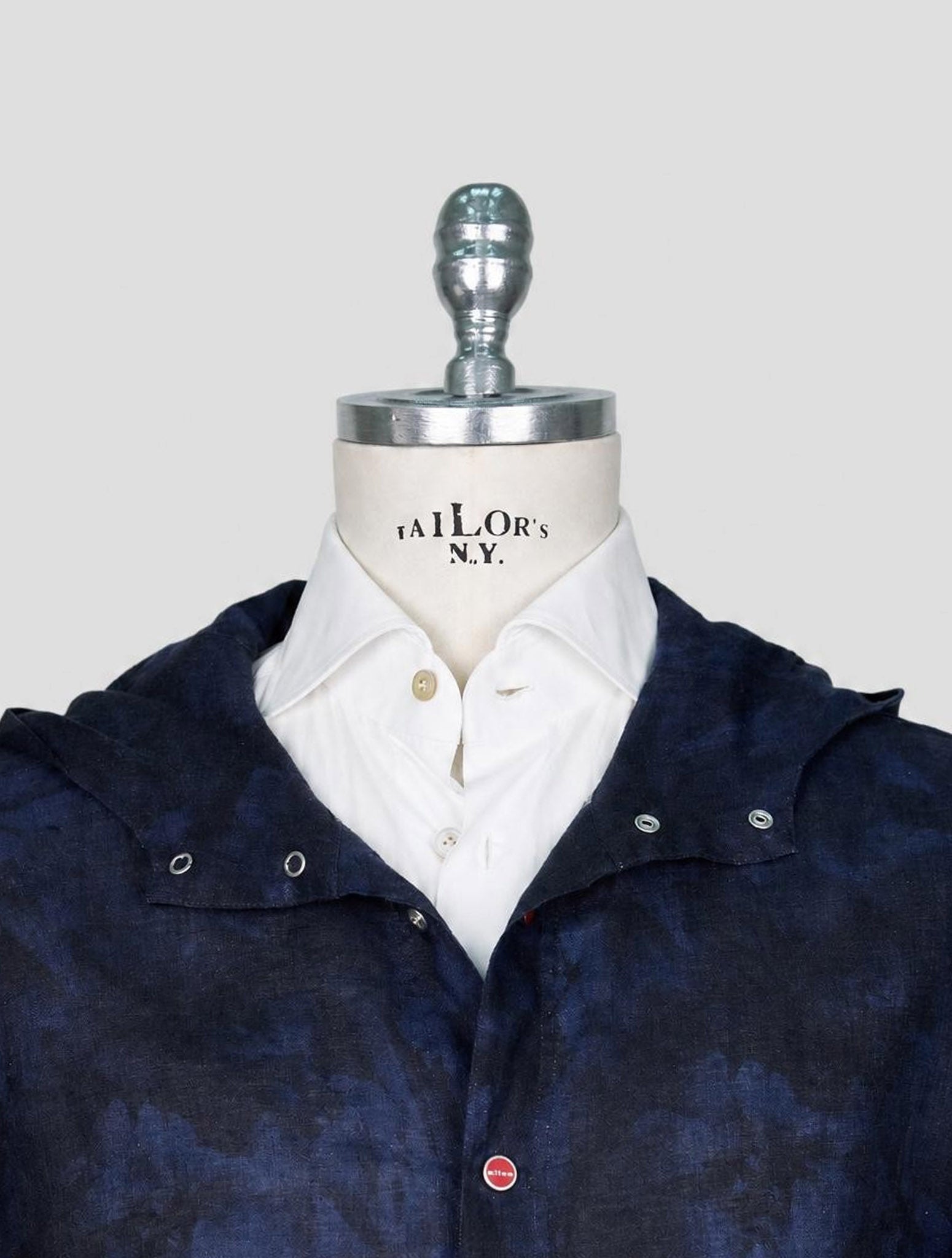 Kiton Blue Linen Mariano Shirt