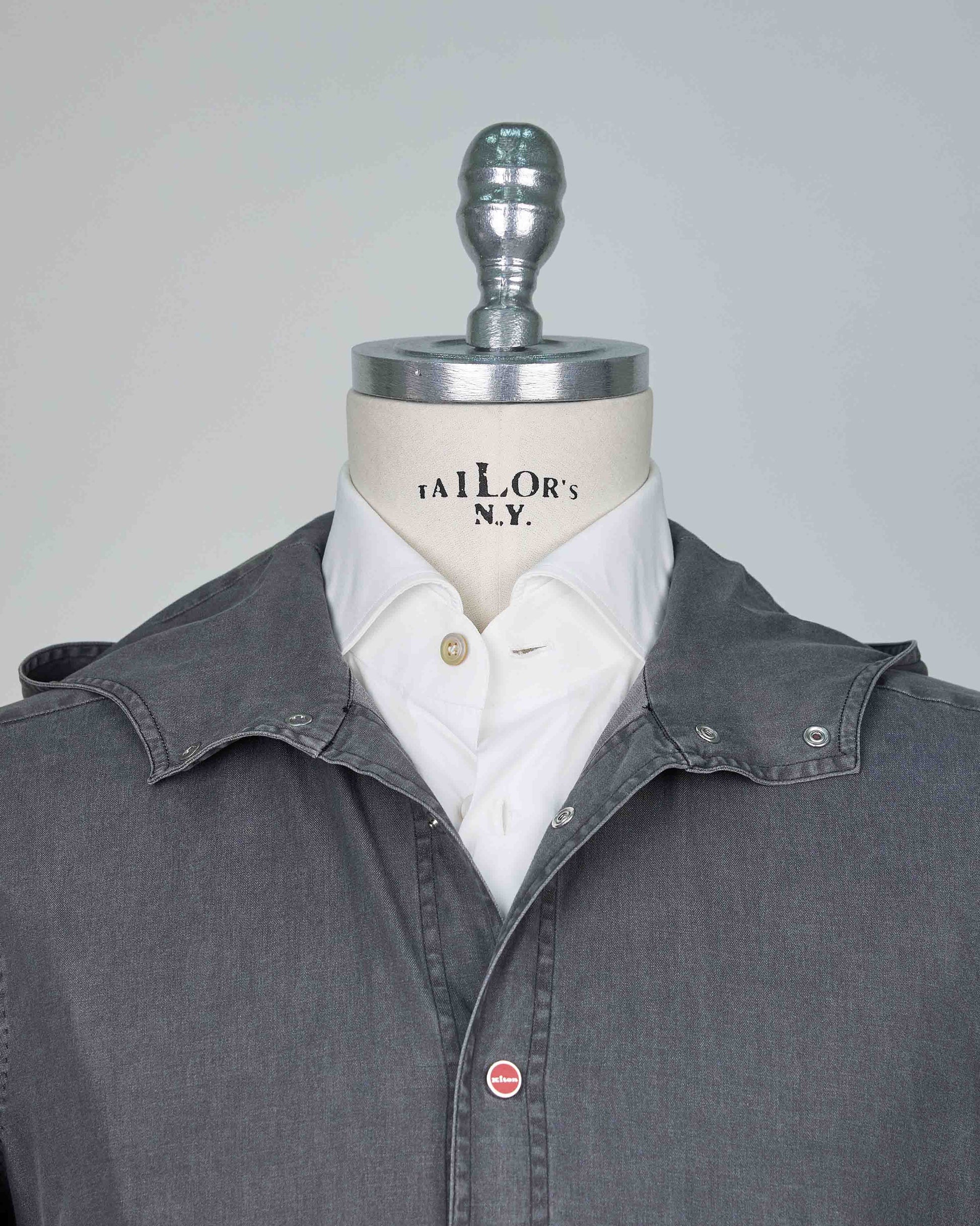 Kiton Gray Cotton Ea Mariano Shirt