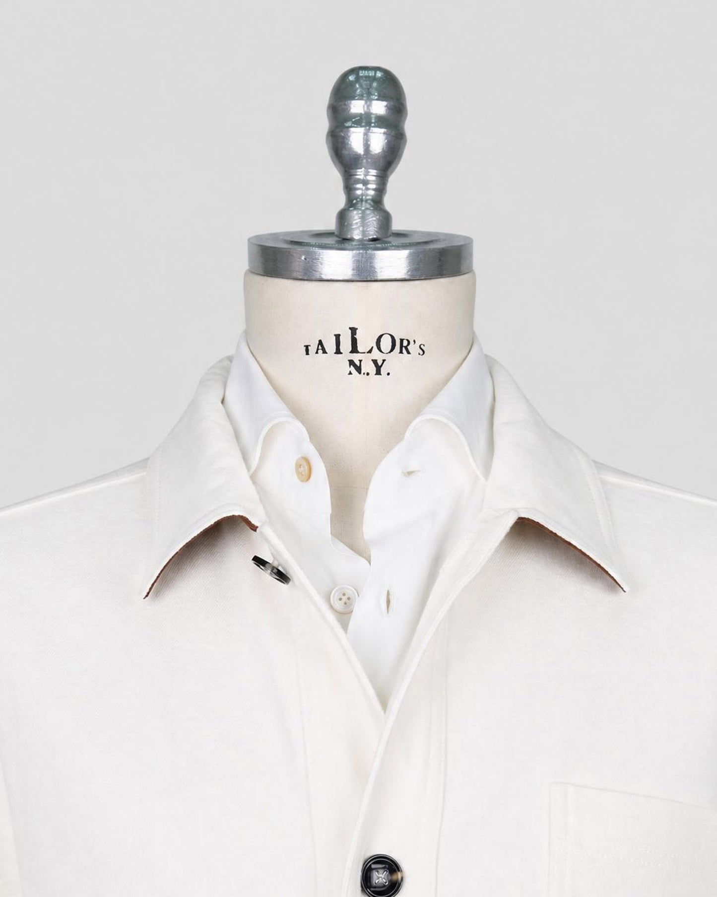 Kiton White Cotton Ea Coat