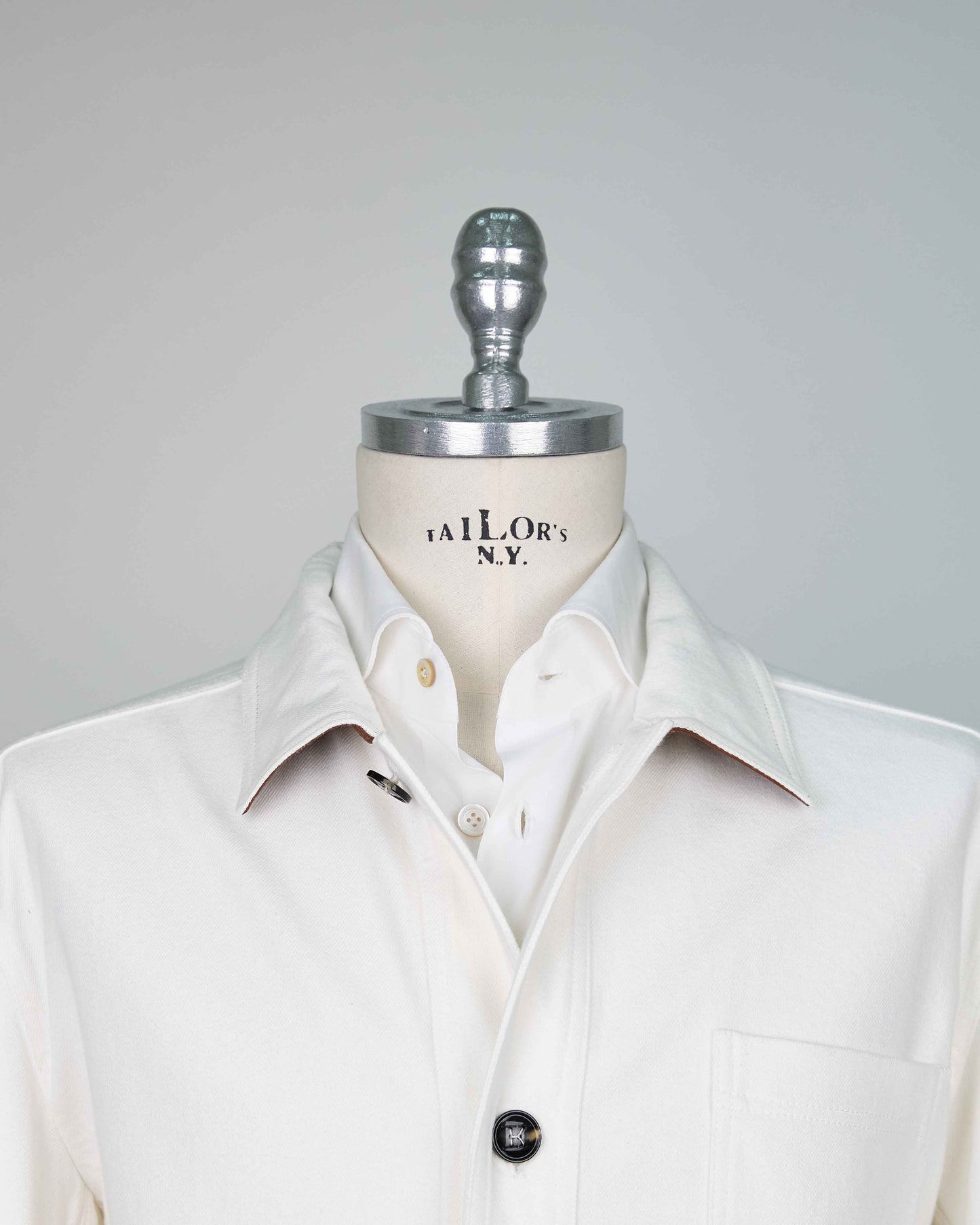 Kiton White Cotton Ea Coat