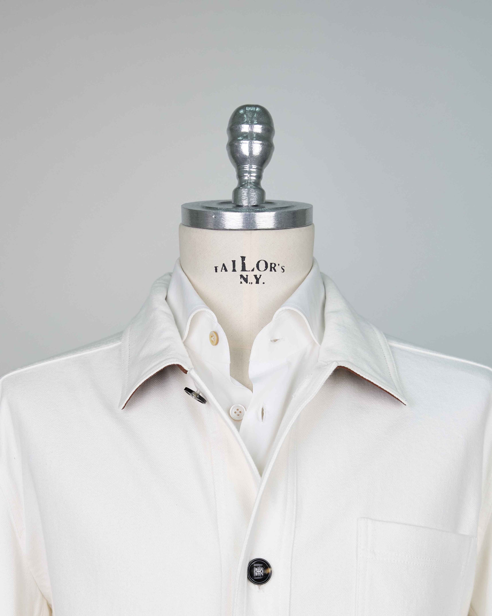 Kiton White Cotton Ea Coat