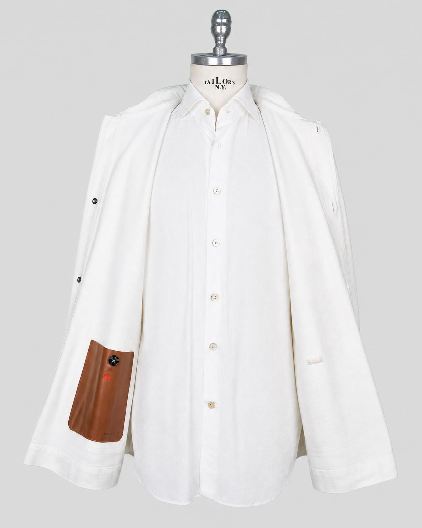 Kiton White Cotton Ea Coat