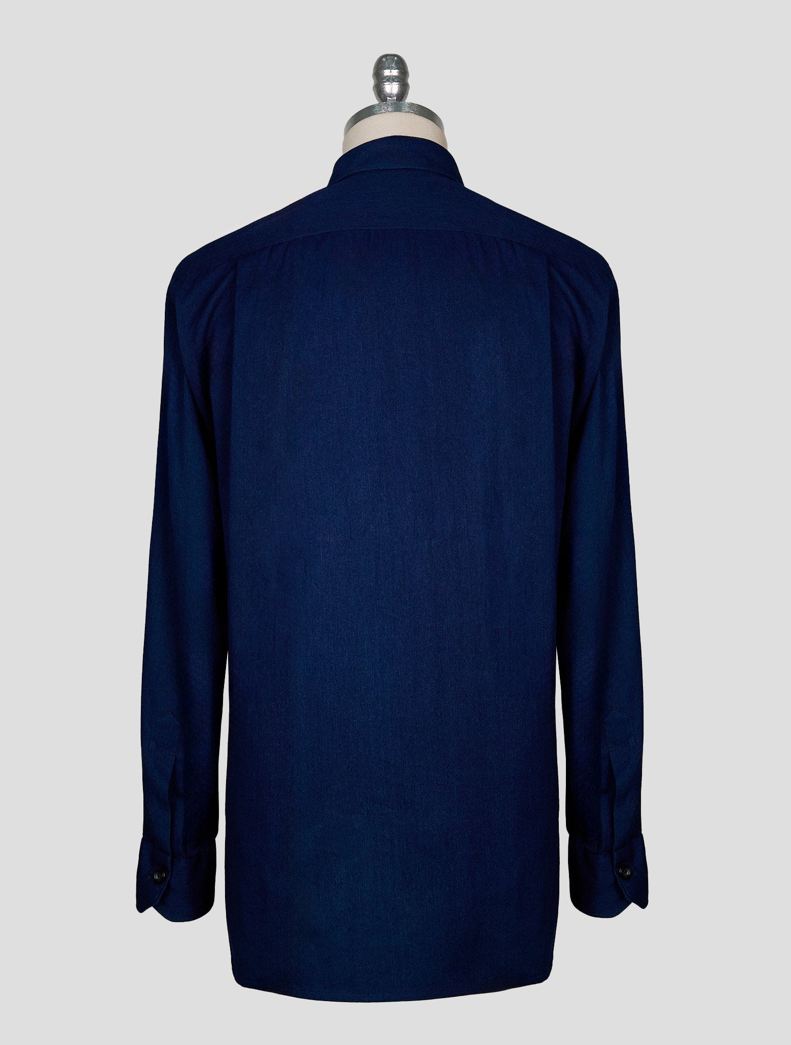 Kiton Blue Cotton Shirt