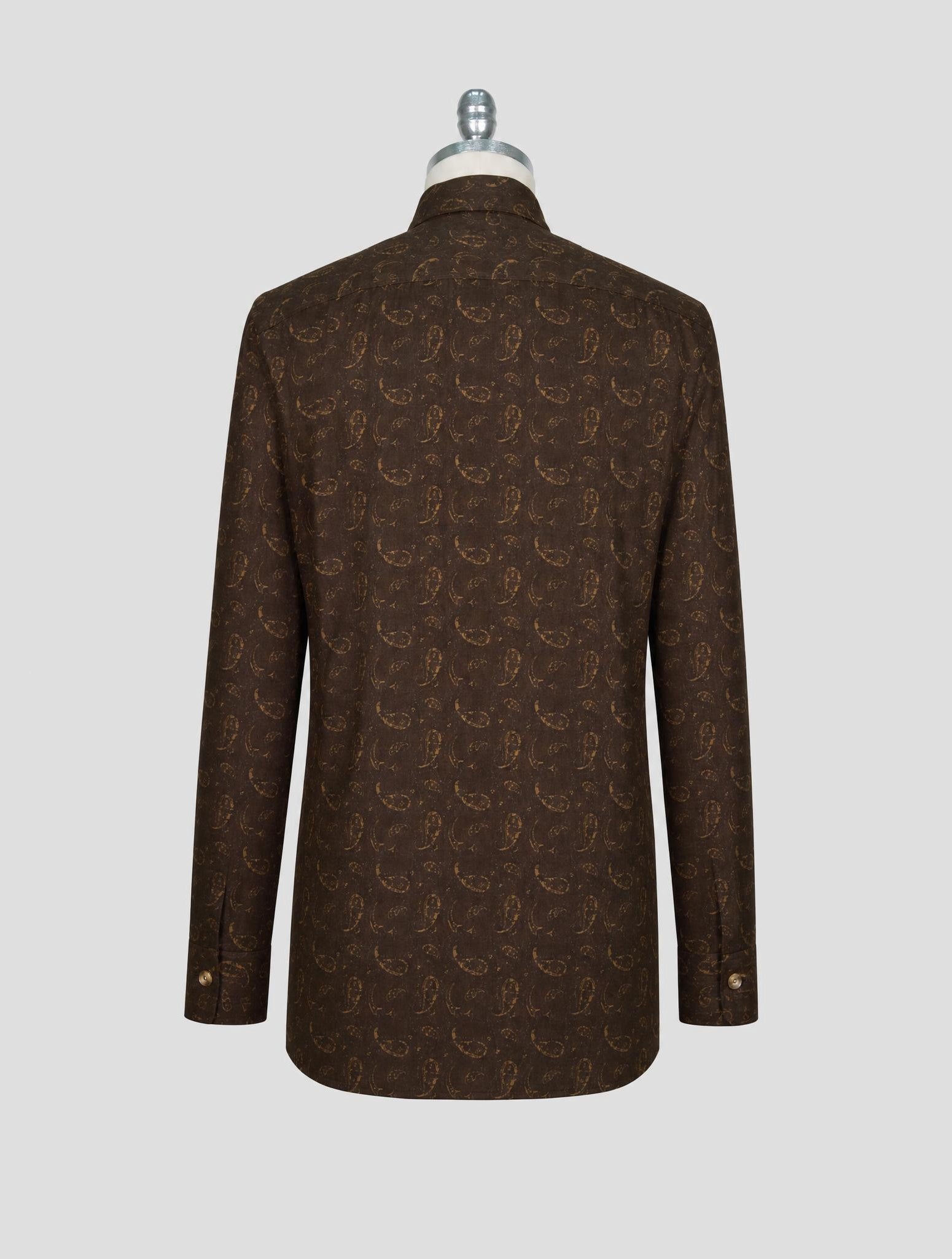 Kiton Brown Cotton Shirt