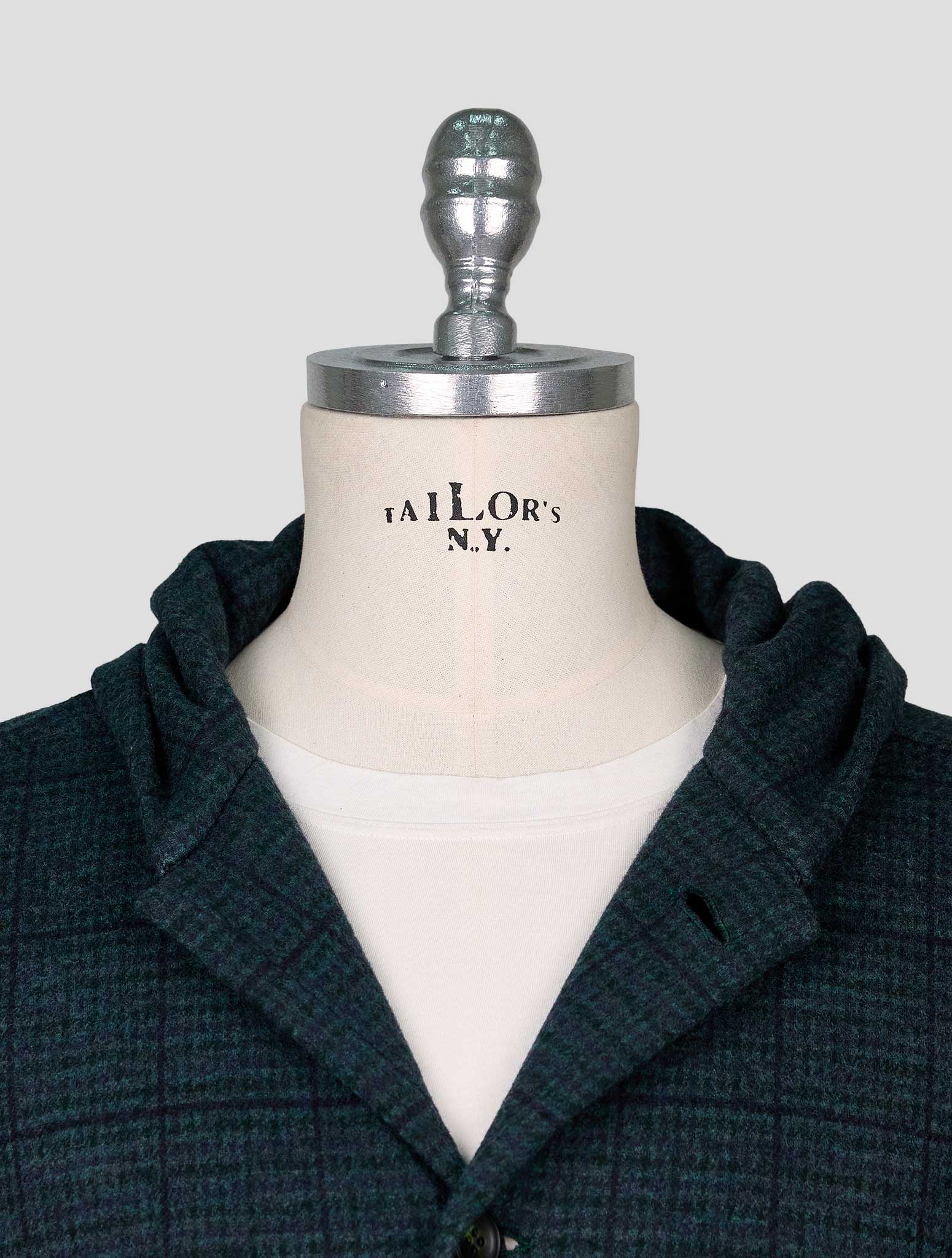 Kiton Green Virgin Wool Luca Shirt
