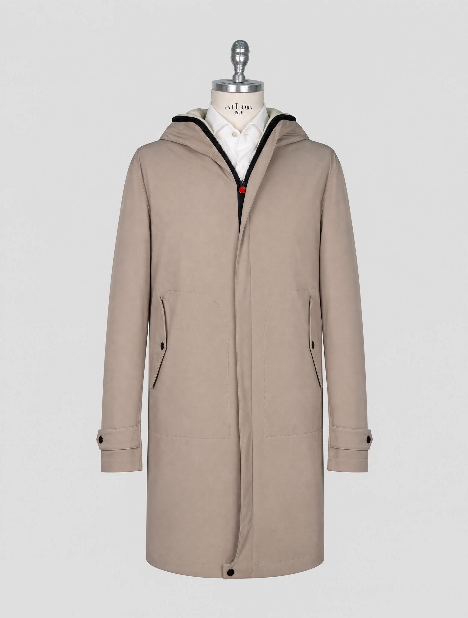 Kiton Taupe Pa Pl Ea Overcoat