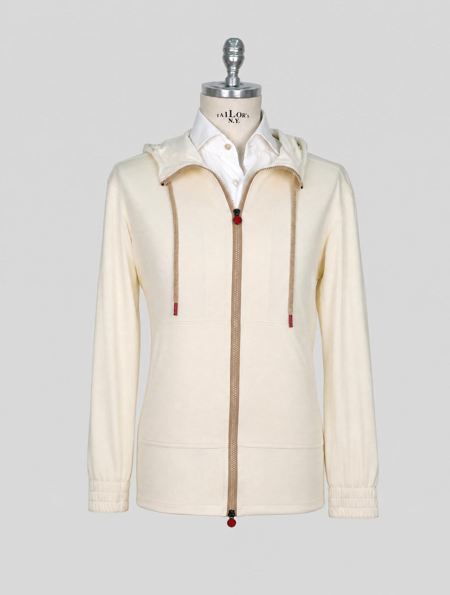 Kiton Ivory Cotton Shirt Umbi