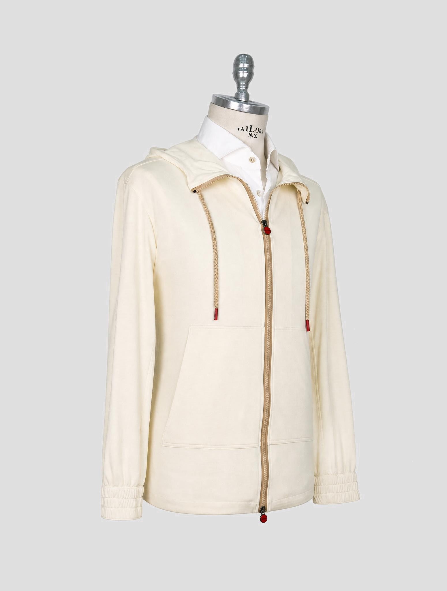 Kiton Ivory Cotton Shirt Umbi