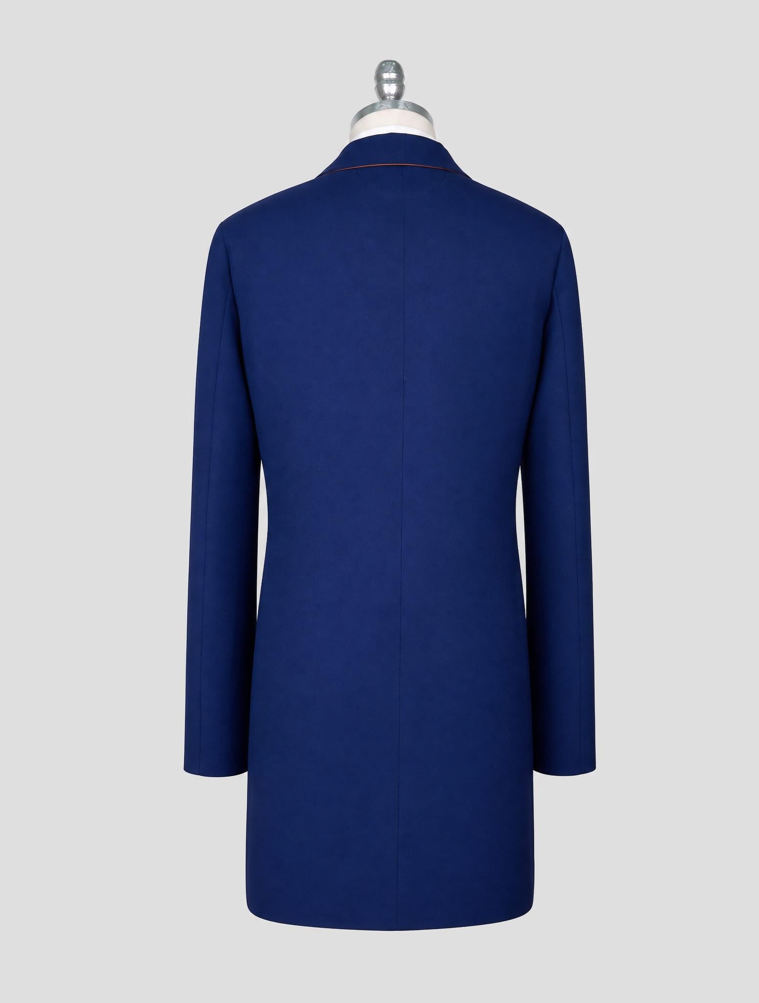 Kiton Blue Pa Wool Ea Silk Coat