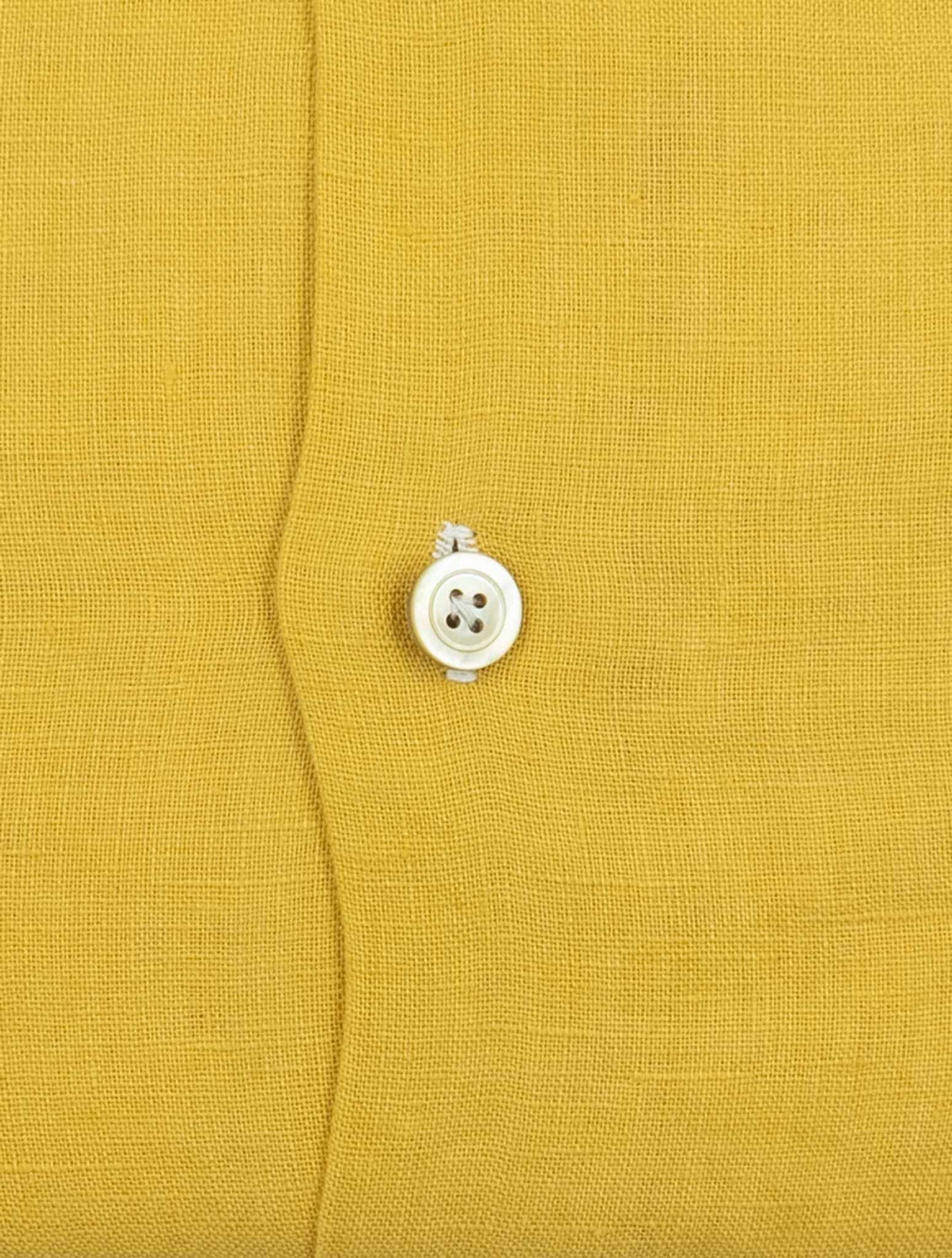 Kiton Yellow Linen Shirt