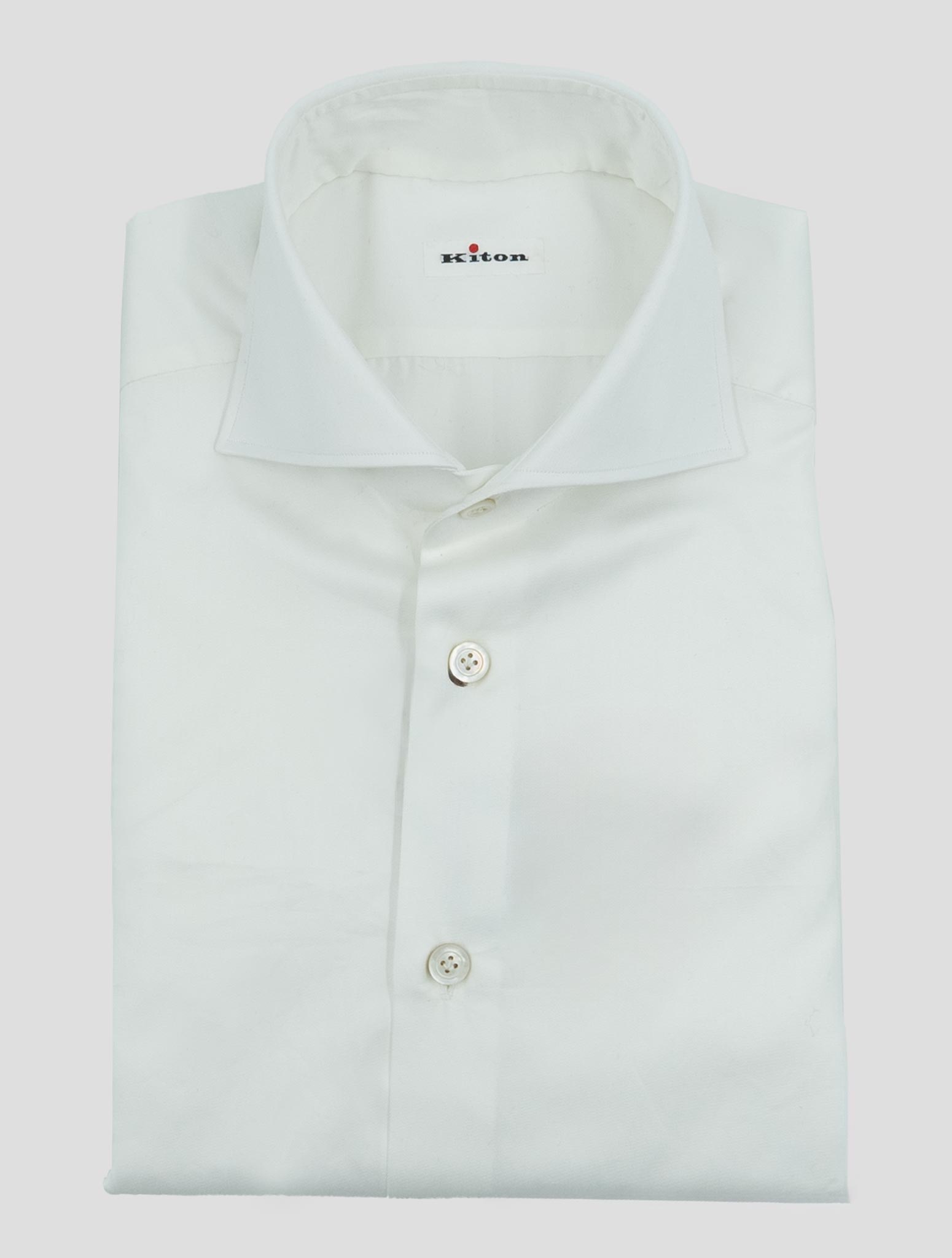 Kiton White Cotton  Shirt