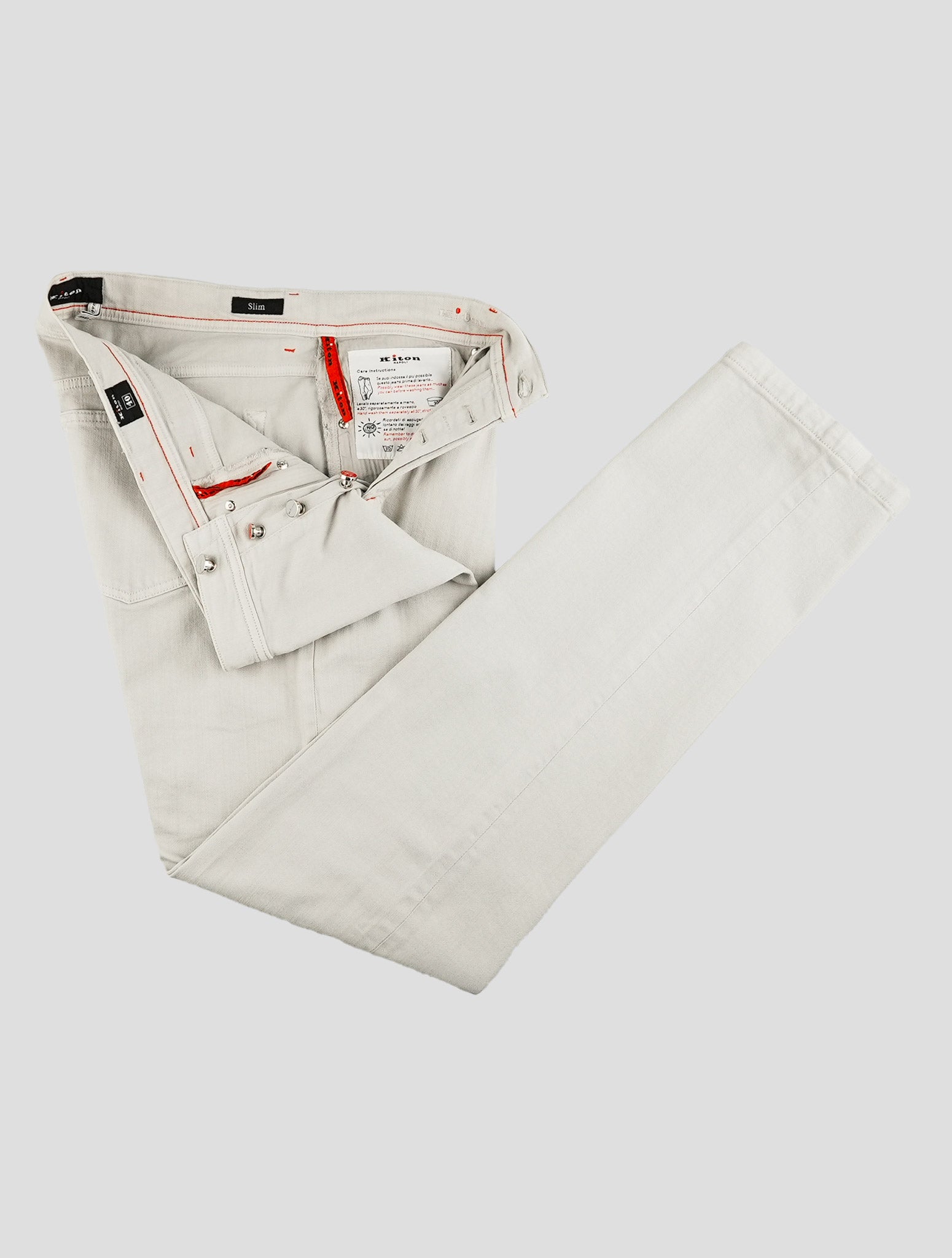 Kiton White Cotton Short Pants
