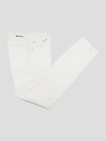 Kiton White Cotton Ea Jeans