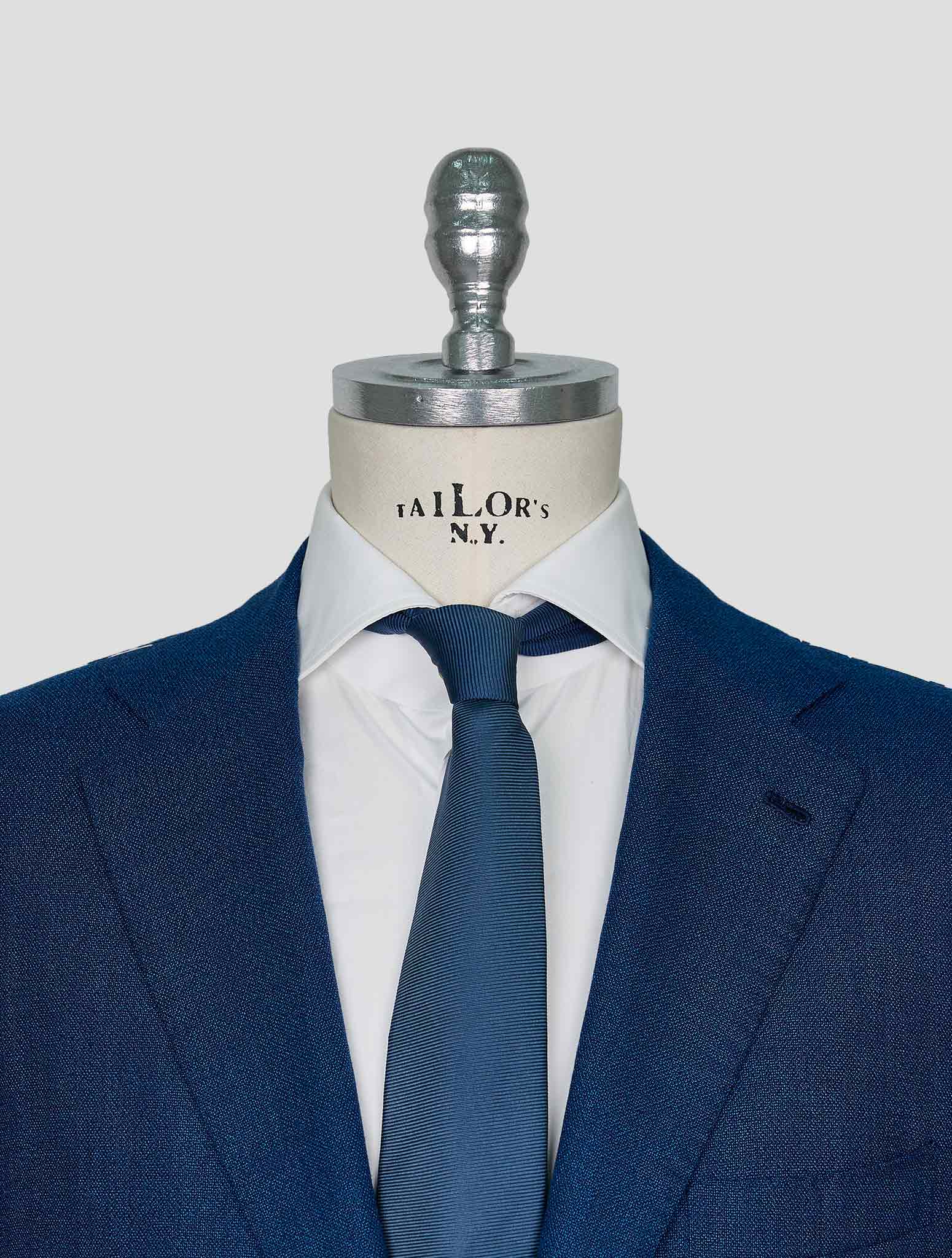 Kiton Blue Virgin Wool Cashmere Suit