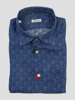 Kiton Blue Linen Shirt Nerano