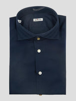 Kiton Blue Navy Cotton Shirt