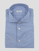 Kiton Light Blue White Cotton Shirt