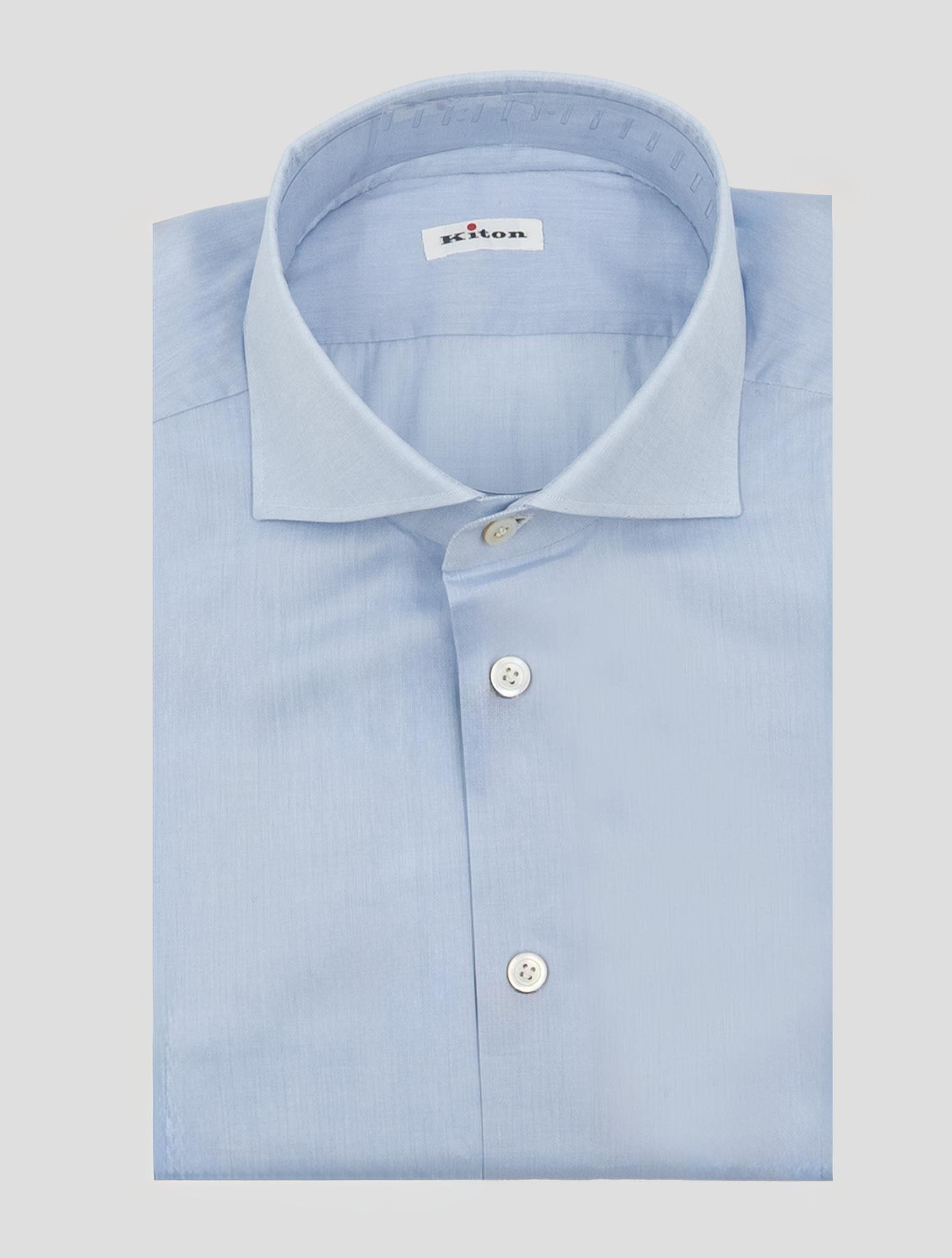 Kiton Light Blue Cotton Shirt