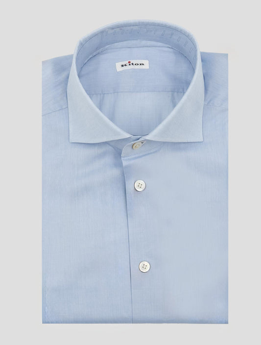 Kiton Light Blue Cotton Shirt