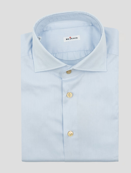 Kiton Light Blue Cotton Shirt