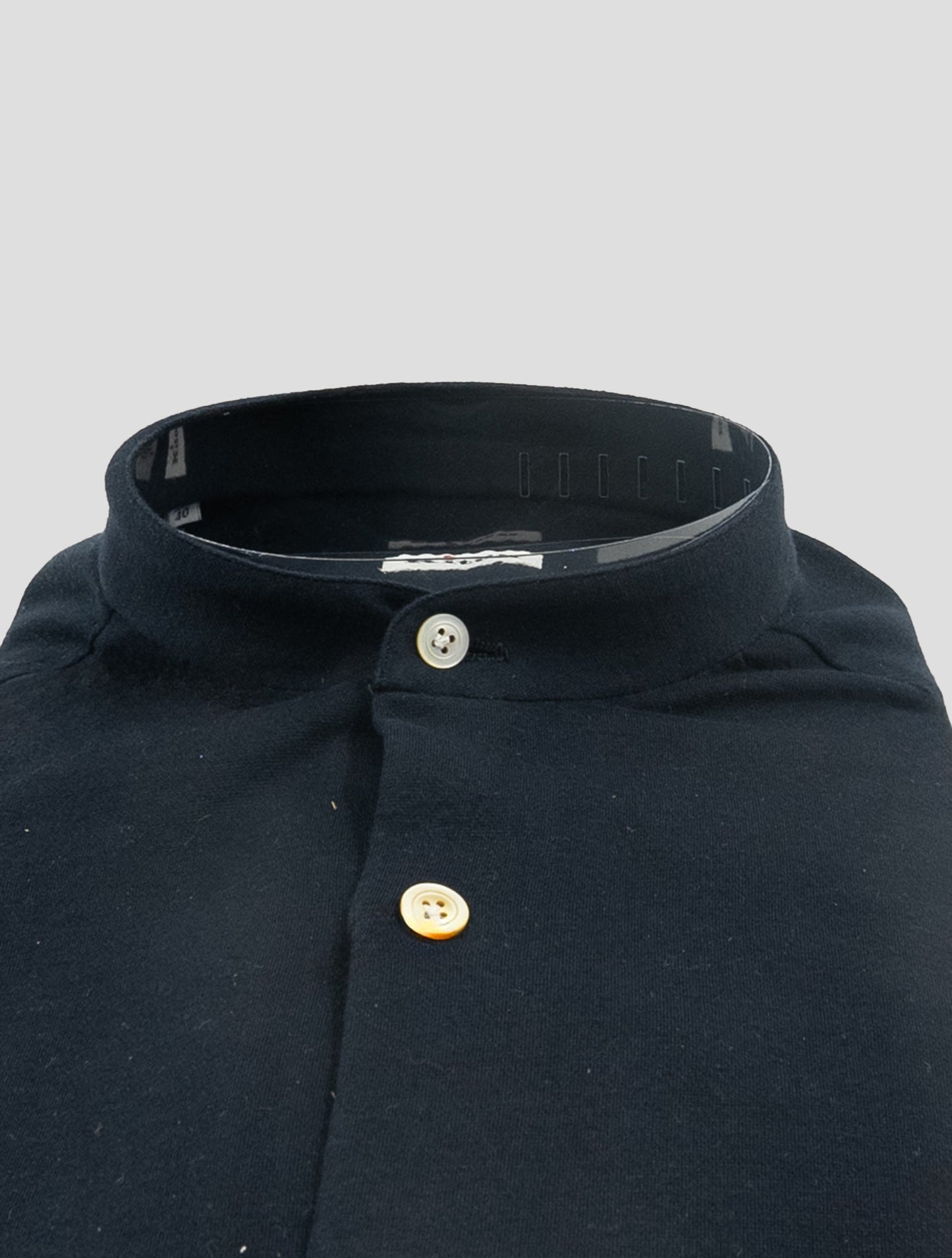 Kiton Blue Navy Cotton Cashmere Korean Shirt