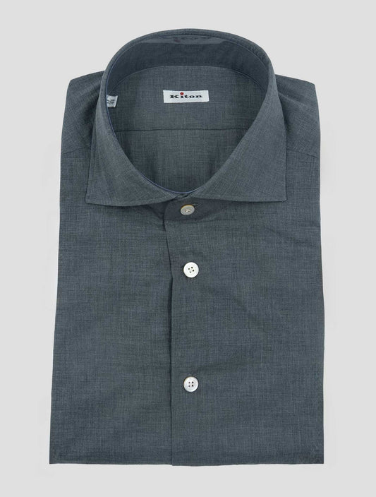 Kiton Gray Cotton Shirt