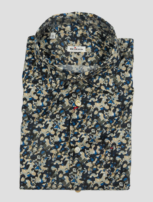 Kiton Multicolor Cotton Shirt