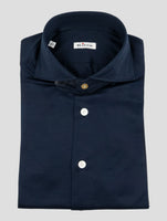 Kiton Blue Cotton Shirt
