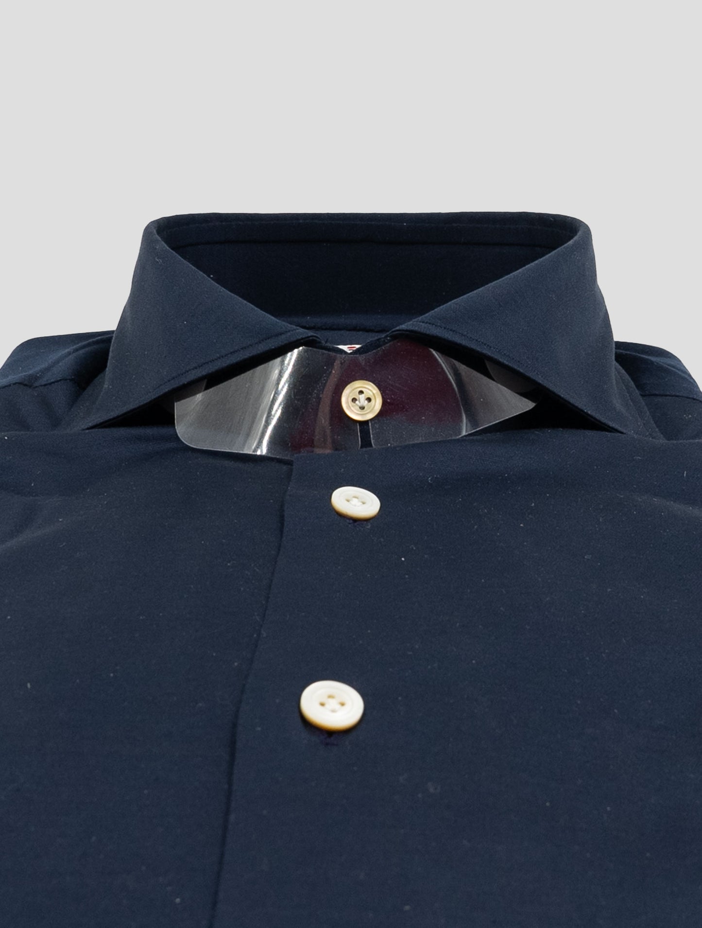 Kiton Blue Cotton Shirt