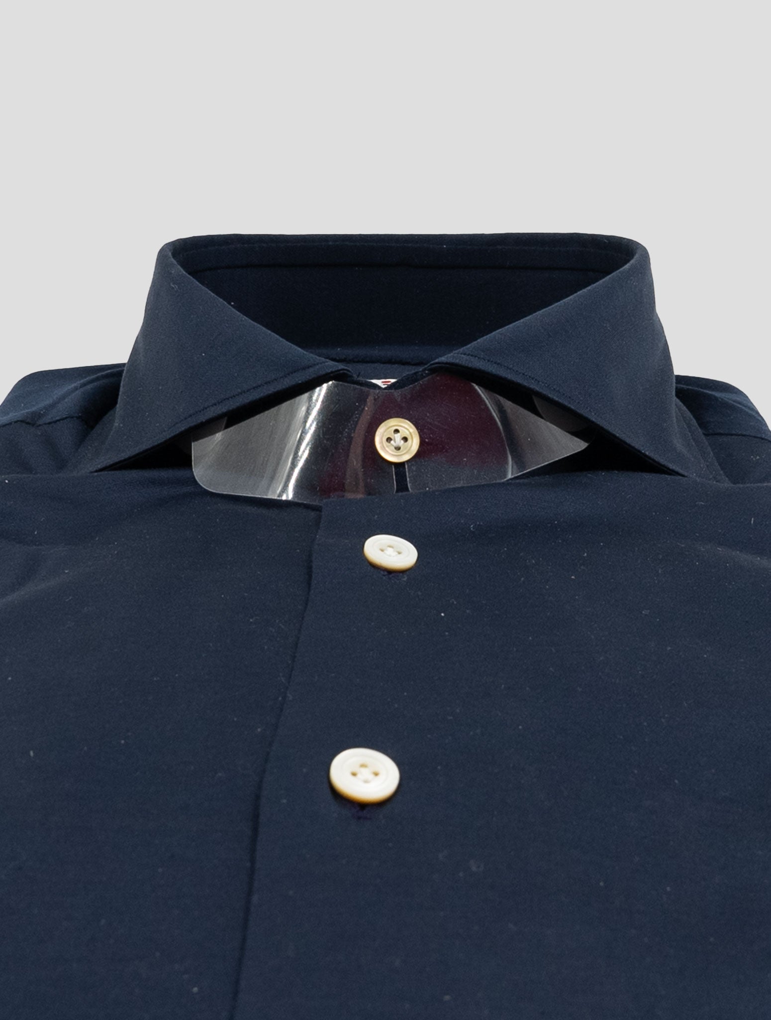 Kiton Blue Cotton Shirt