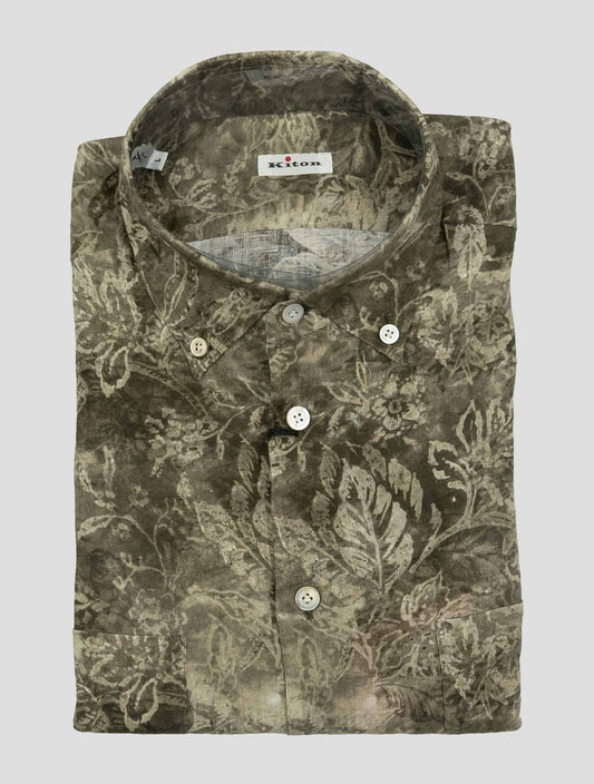 Kiton Brown Linen Shirt