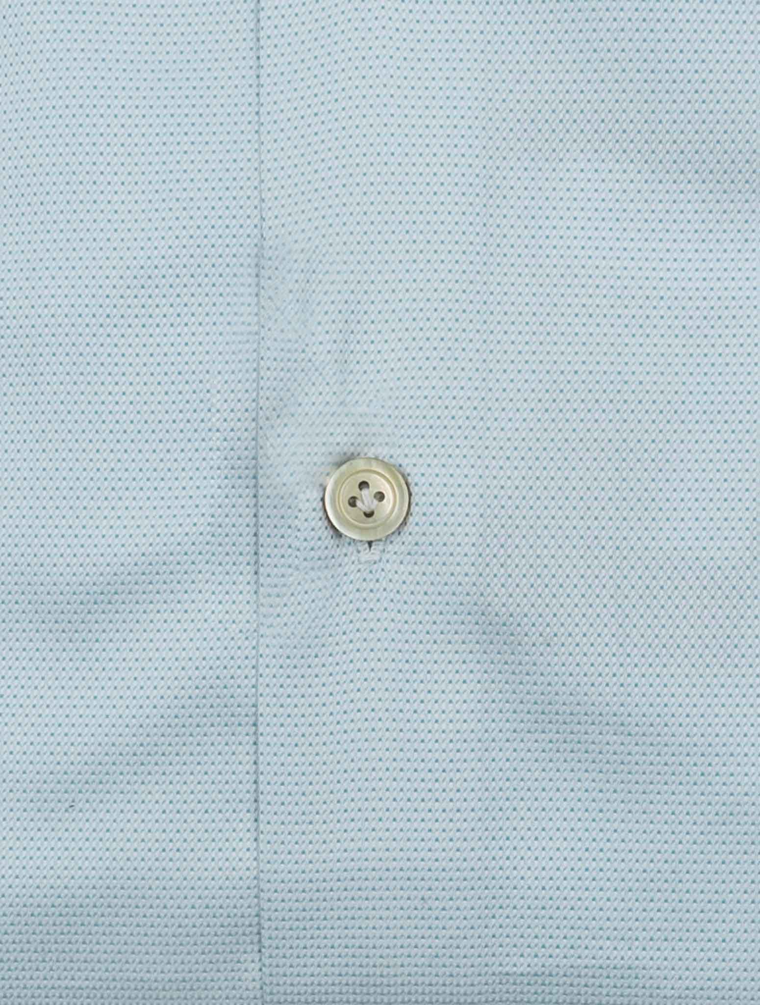Kiton Blue White Cotton Shirt