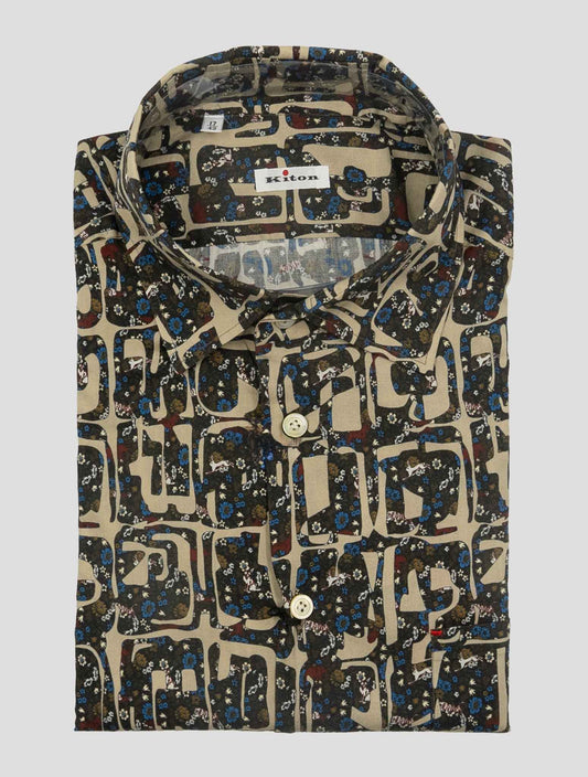 Kiton Multicolor Cotton Shirt Nerano