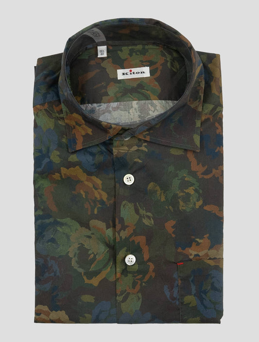 Kiton Multicolor Cotton Shirt Nerano