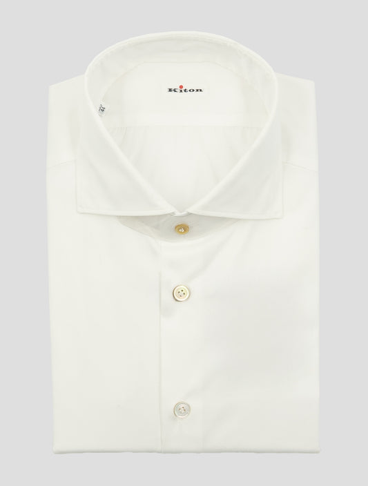 Kiton White Cotton Shirt