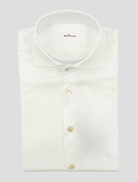 Kiton White Cotton Shirt