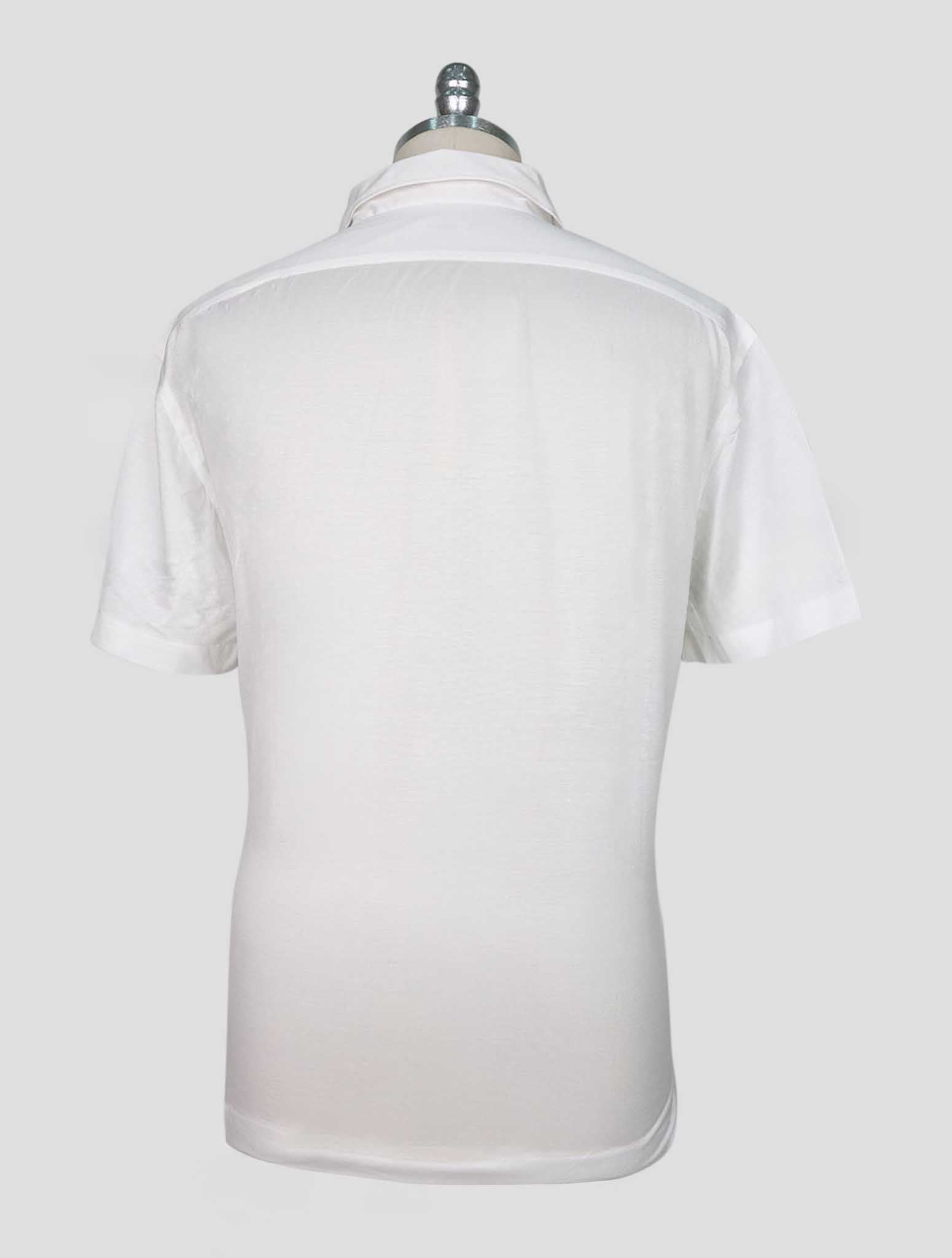 Kiton White Cotton Polo Positano