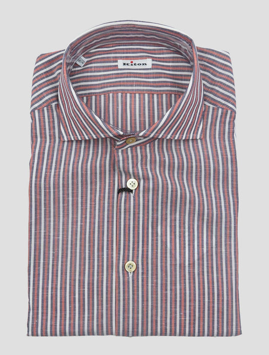 Kiton Multicolor Cotton Linen Shirt