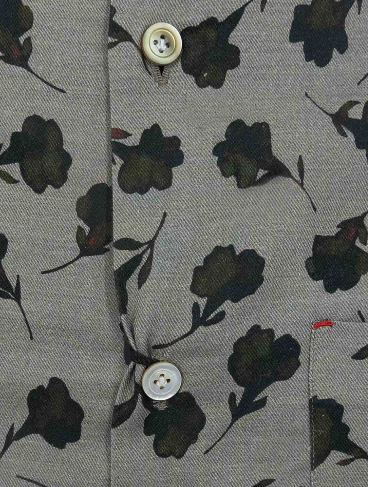 Kiton Gray Cotton Shirt Nerano
