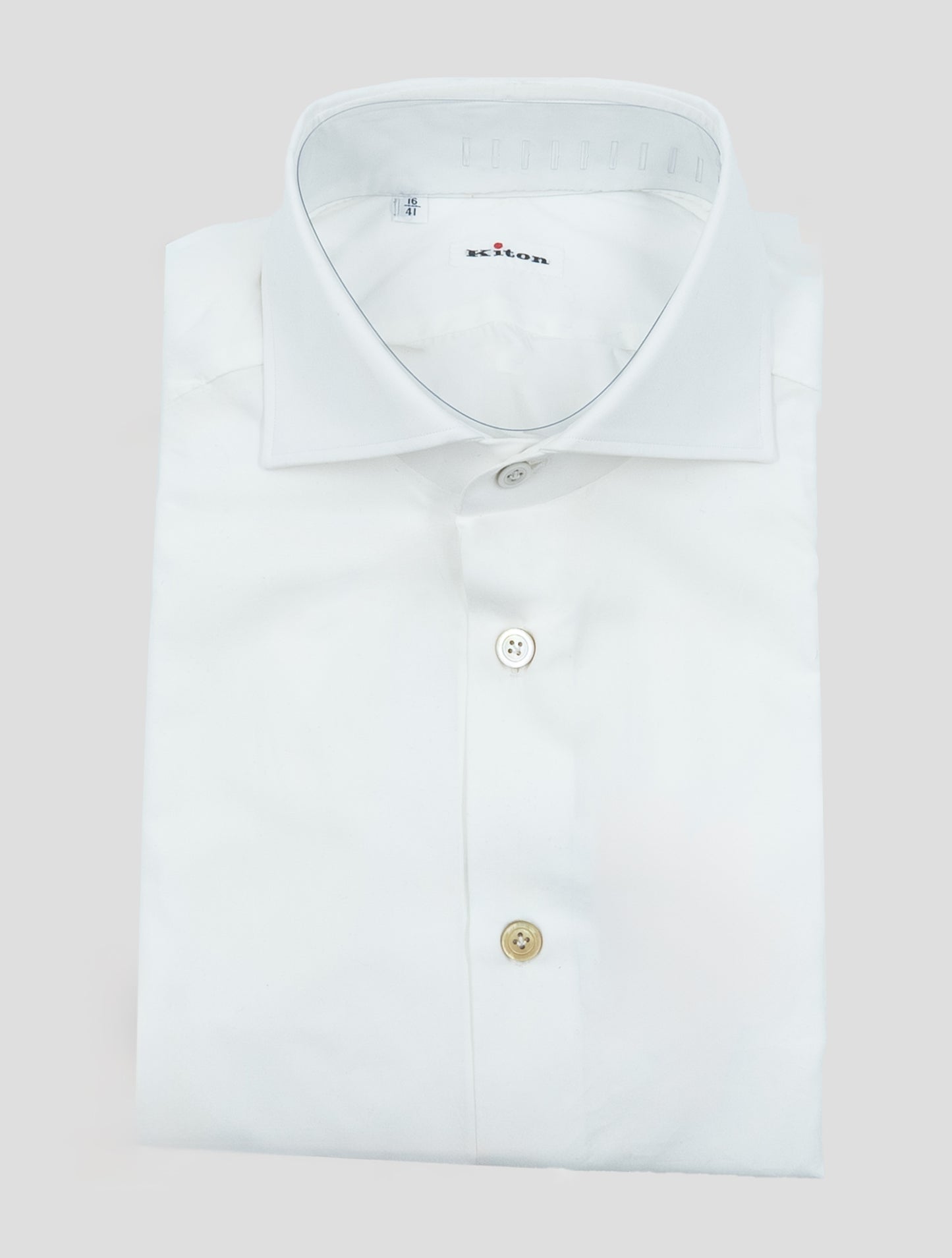 Kiton White Cotton Shirt