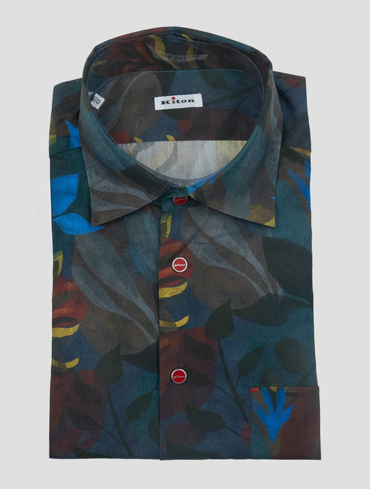 Kiton Multicolor Cotton Shirt Nerano