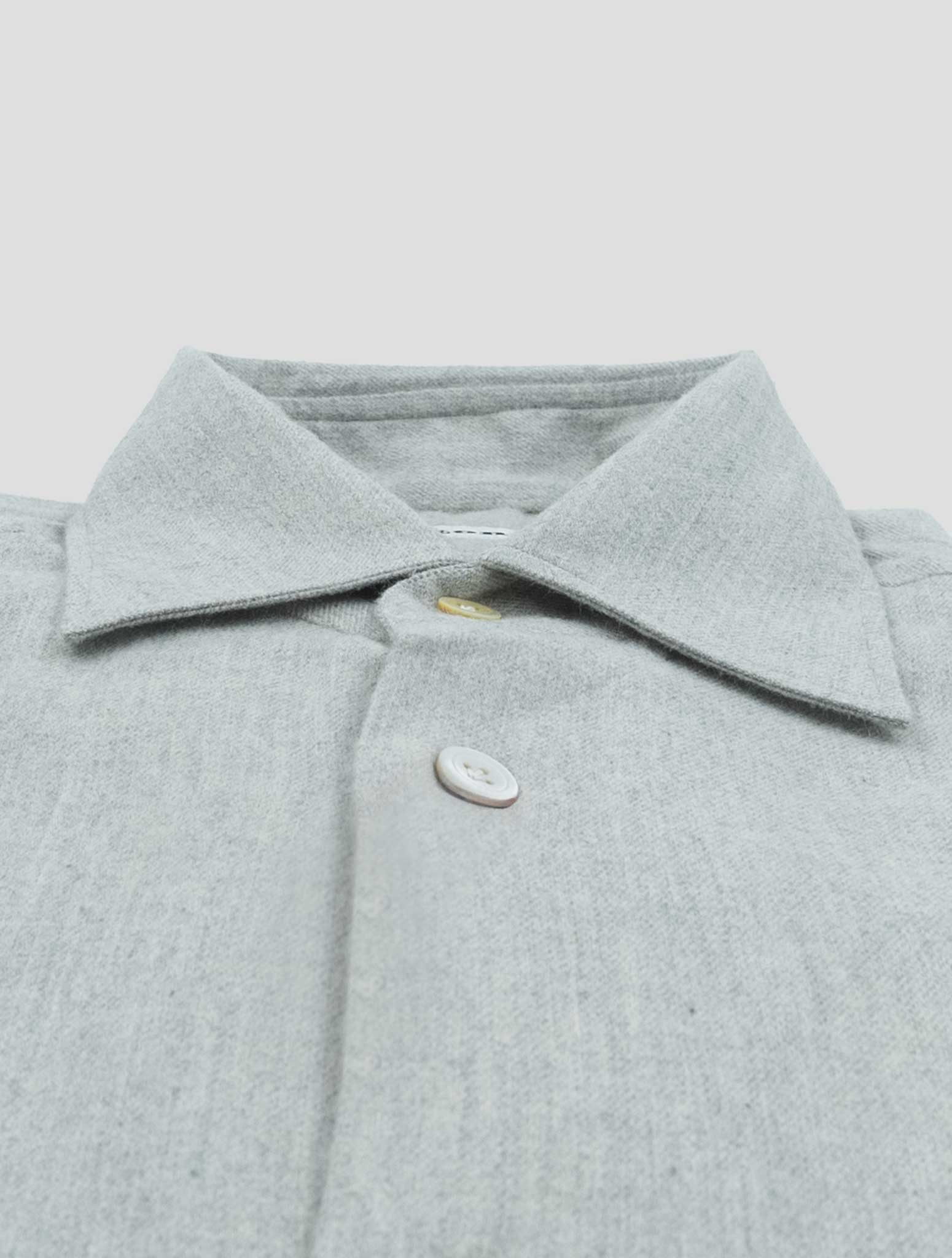 Kiton Gray Cotton Shirt Nerano