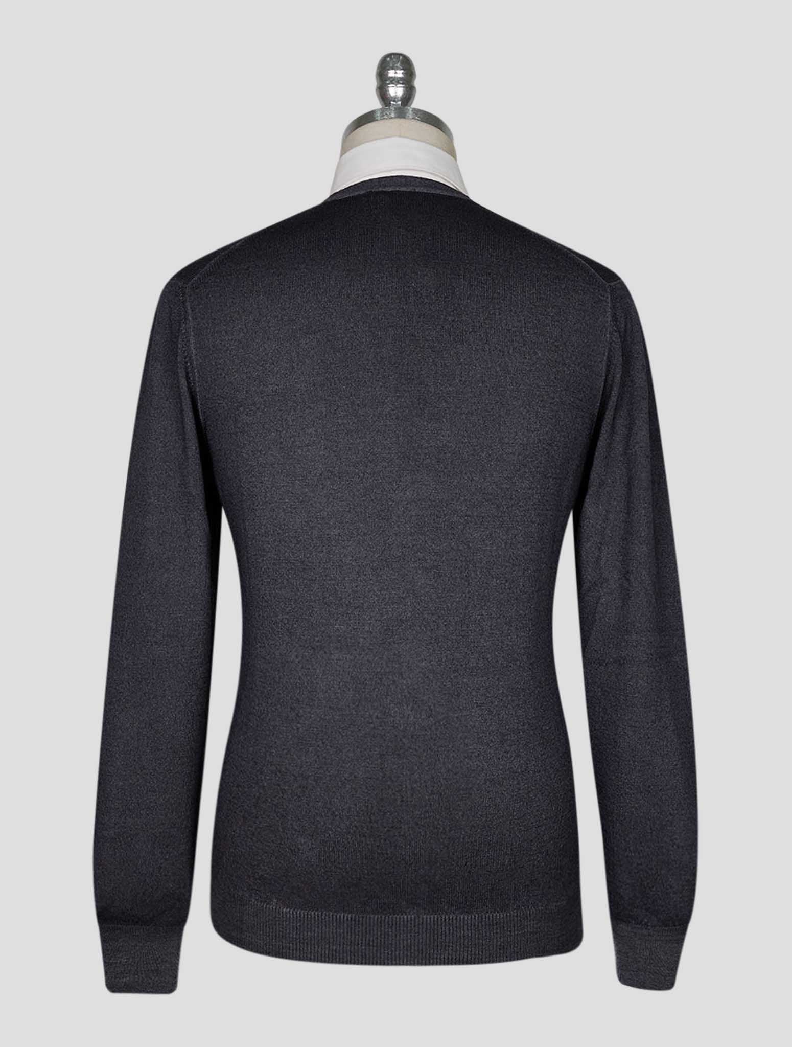 Kiton Gray Wool Cardigan