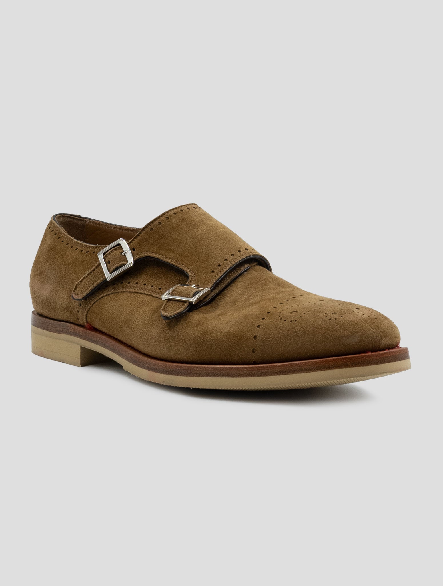 Kiton Brown Leather Suede Shoes