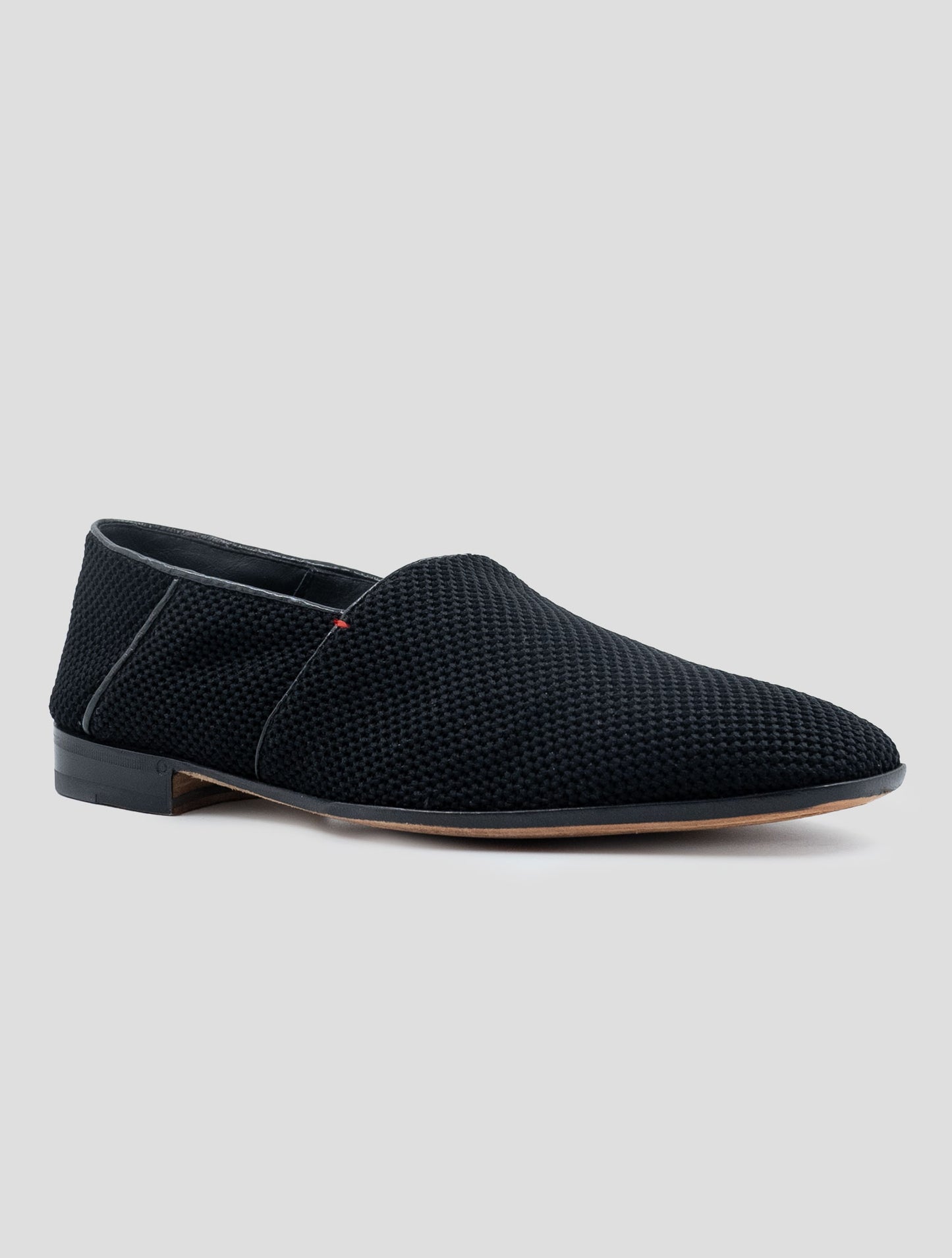 Kiton Black Pl Leather Calf Loafers