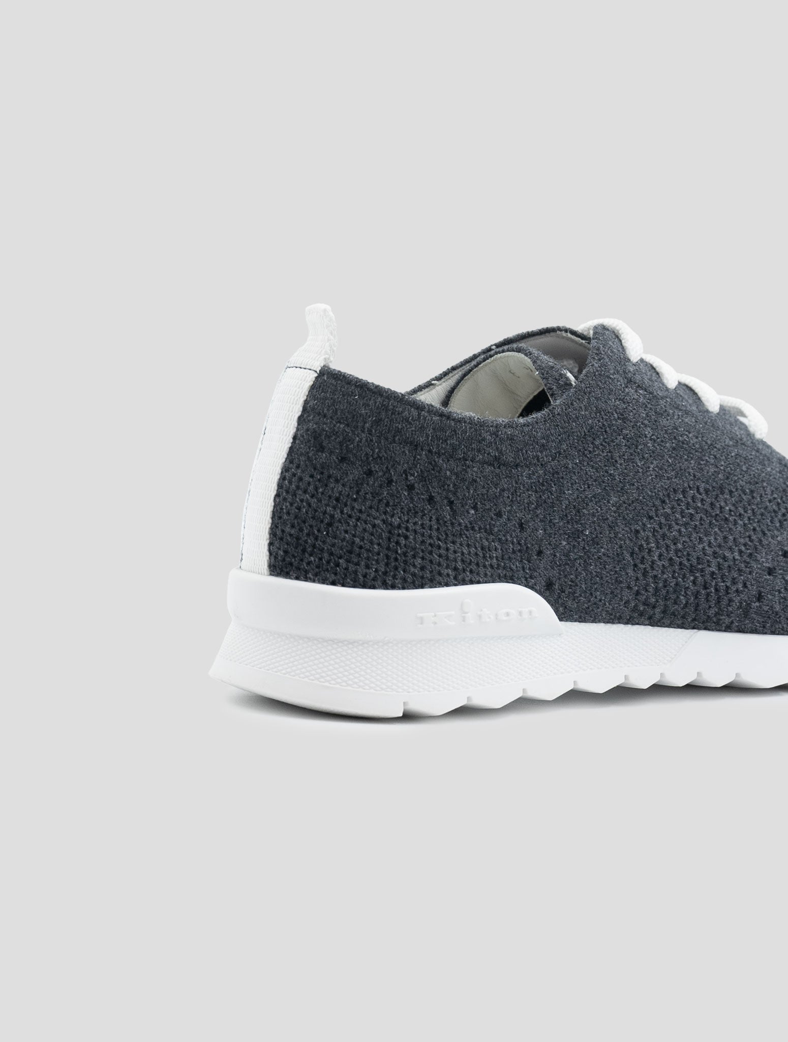 Kiton Gray Cashmere Pl Sneakers