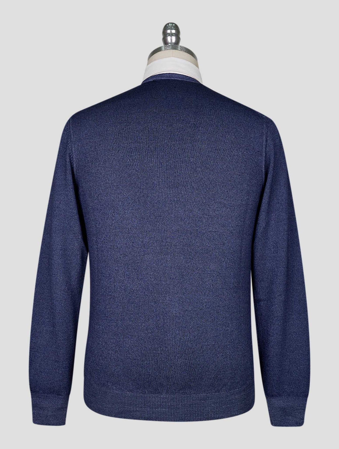 Kiton Blue Wool Cardigan