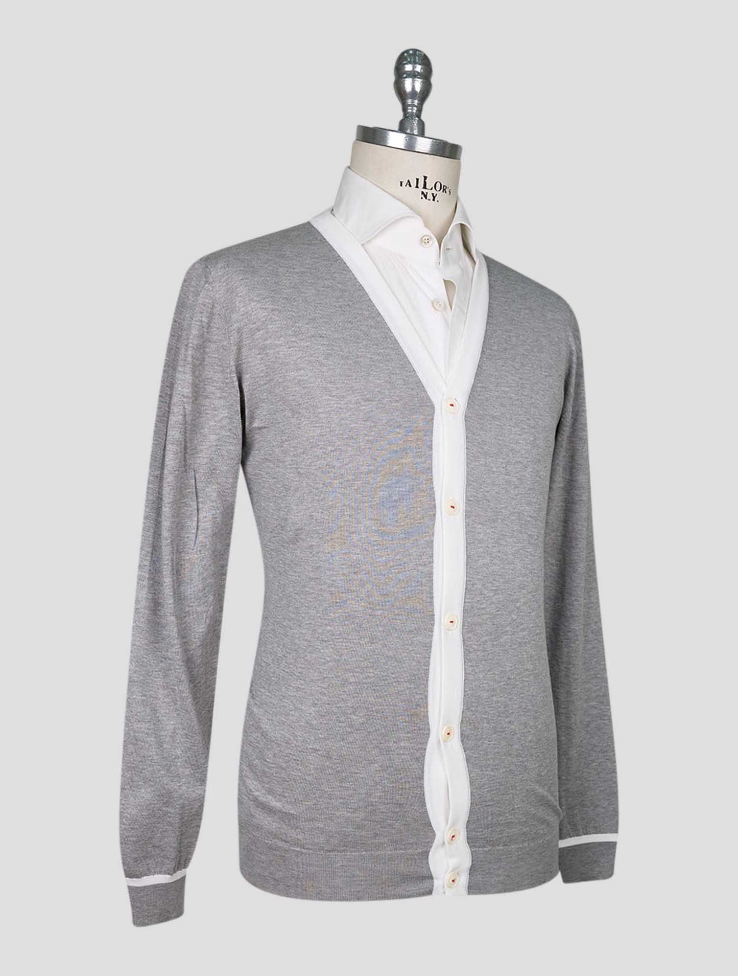 Kiton Green Cashmere Gilet Cardigan